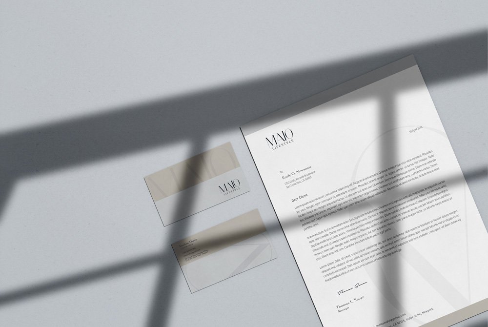 Existing BCD business card design style reference
