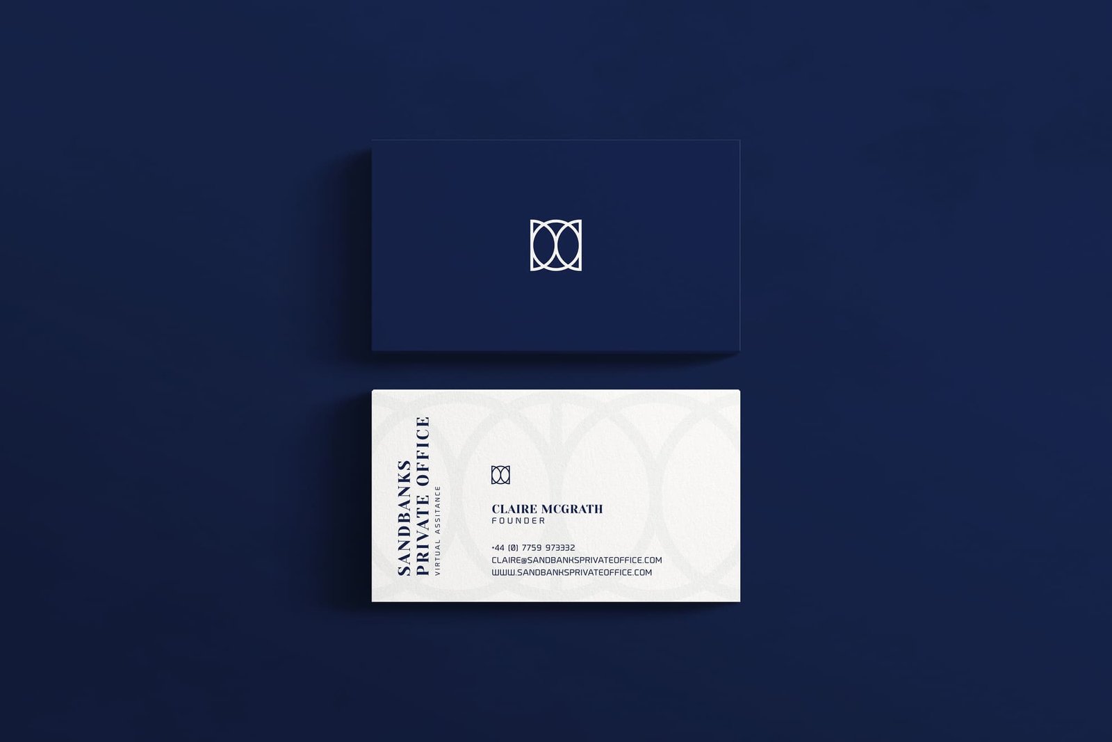 Existing BCD business card design used as a style reference