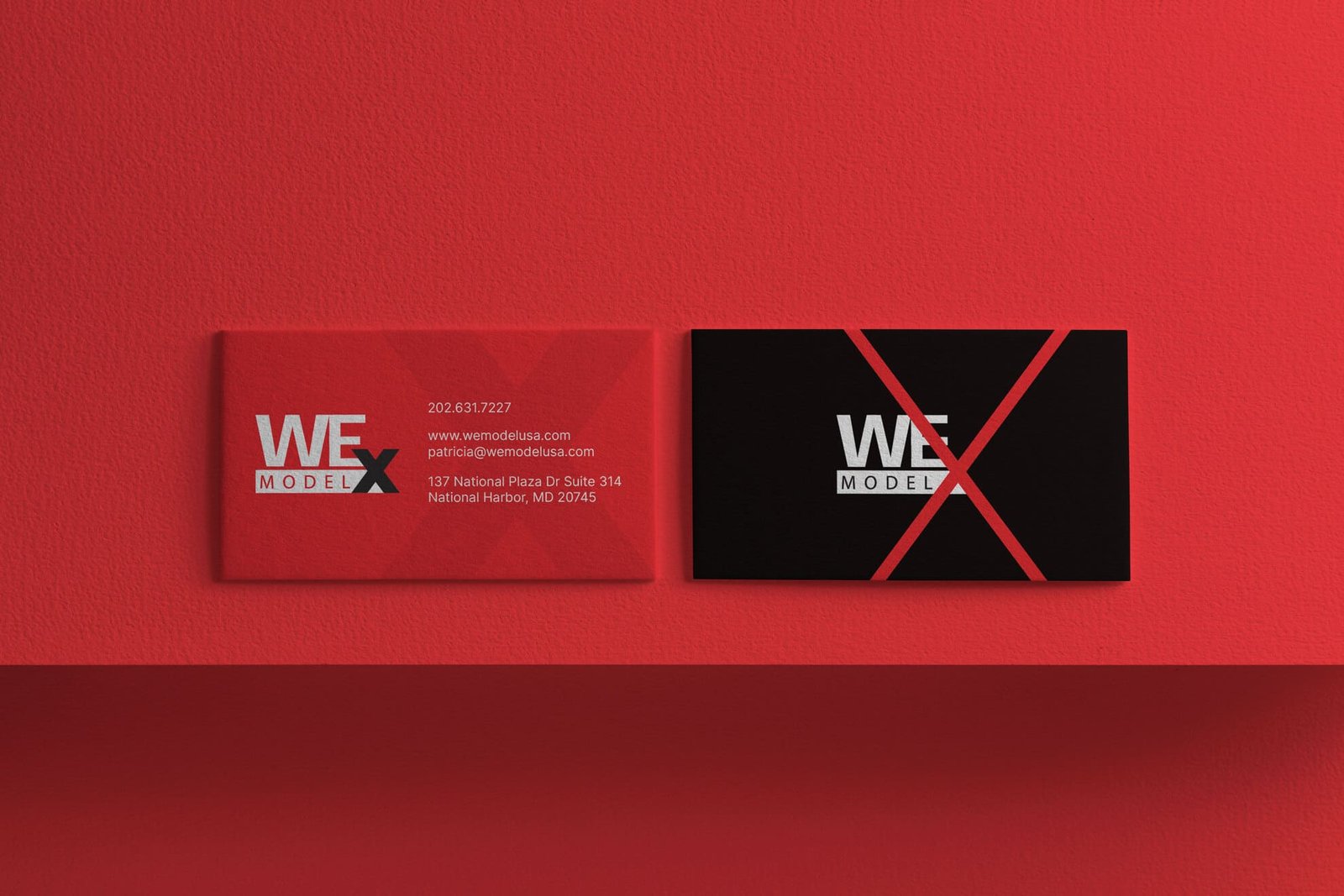 Existing BCD business card design used as a style reference